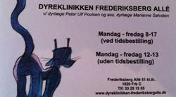 Dyreklinikken Frederiksberg Allé, åbningstider