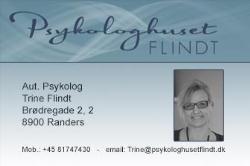 Psykologhuset Flindt v/Trine Flindt i Randers (Centrum) åbningstider