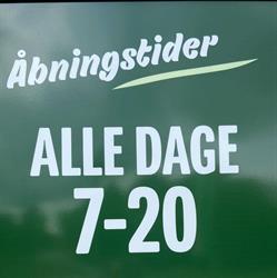 Min Købmand Sommersted, åbningstider