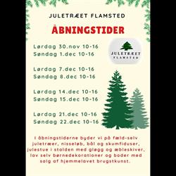 Juletræet Flamsted, Gistrup åbningstider
