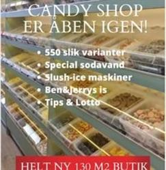 Candy shop i Køge, åbningstider