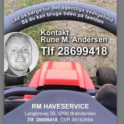 Rm Haveservice, Brønderslev åbningstider