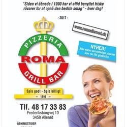 Roma Pizzaria & Grillbar - Allerød, åbningstider