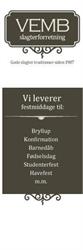 Vemb slagterforretning, åbningstider