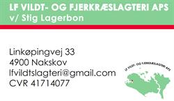 LF Vildt- og fjerkræslagteri, Nakskov åbningstider