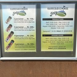 Karrebæksminde Minigolf, åbningstider