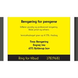Tinas Rengøringsfirma, Bylderup-Bov åbningstider