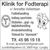 Klinik For Fodterapi i Kongens Lyngby (N) åbningstider